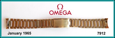 オメガ キャタピラブレス 7912 1/65 FF7 18mm 1965年 Vintage 1965 OMEGA Flat Bracelet 7912 