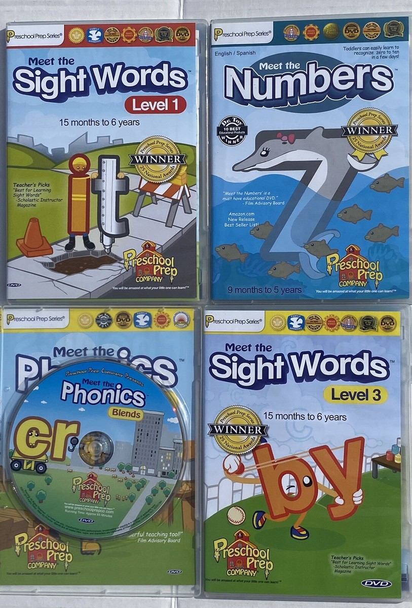 Preschool Prep Series Collection Set 9 DVDS Sight Words