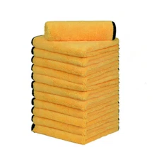 12 Pcs Professional Grade Ultra Plush Premium Microfiber Towels 380 GSM 16"x16"