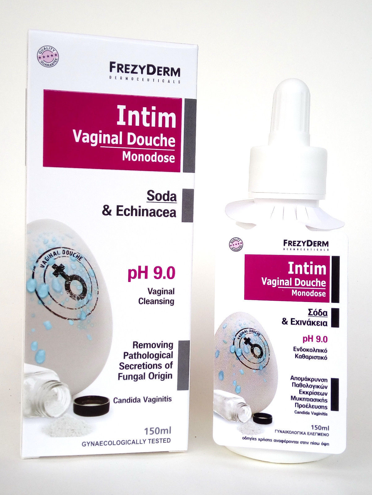 2x Frezyderm Vaginal Douche Soda & Echinacea Candida Vaginitis pH9.0