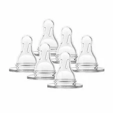 Dr. Brown's 6 Pack Natural Flow Anti-Colic Nipple Level 2 Medium Flow 3m+