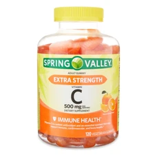 Spring Valley Extra Strength Vitamin C, 500 Mg Vegetarian Gummies, 120 Count NE