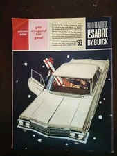 1962 Vintage Christmas Magazine AD'63 Buick LeSabre Nice Image Bold Beautiful 