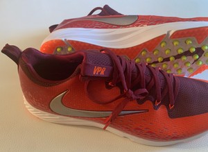 burgundy and orange nike shoes