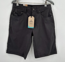PrAna Stretch Zion Brion Shorts sz 28 Men's 11" Inseam Slim Charcoal Gray NWT