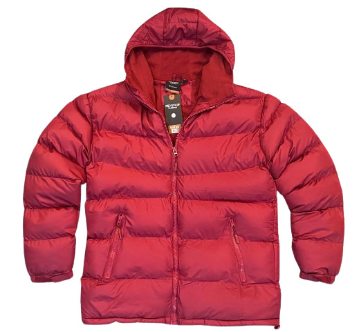 Men's Solid Warm Puffer Bubble Fleece Lined Heavyweight Full