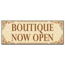 Boutique Now Open Banner Concession Stand Food Truck Single Sided