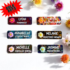 Funky Personalised Name and Badges Acrylic Work Badge Nurse badge