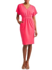 Wrapper Women's Crepe Cinched Waist Dress. Size: Small