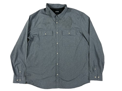Chemise Prana Homme XL Bleu - Lybeck Plaid Flanelle - Boutonnée Outdoor