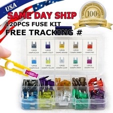 120pcs MINI Blade Fuse Assortment Auto Car Motorcycle SUV FUSES Kit APM ATM UTV