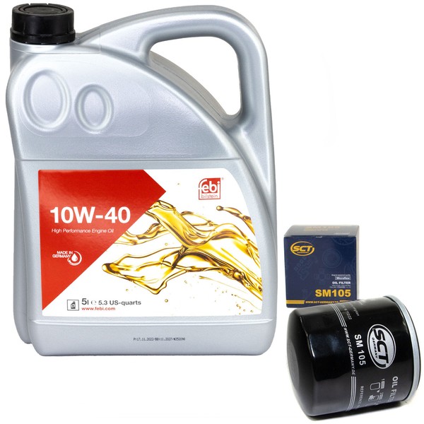 MotoröL Set 10W-40 5 Liter + ÖLfilter FüR Chevrolet Captiva Opel Zafira Vectra-image