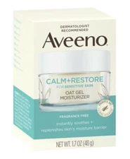 Aveeno Calm and Restore for Sensitive Skin, Oat Gel Moisturizer - 1.7oz
