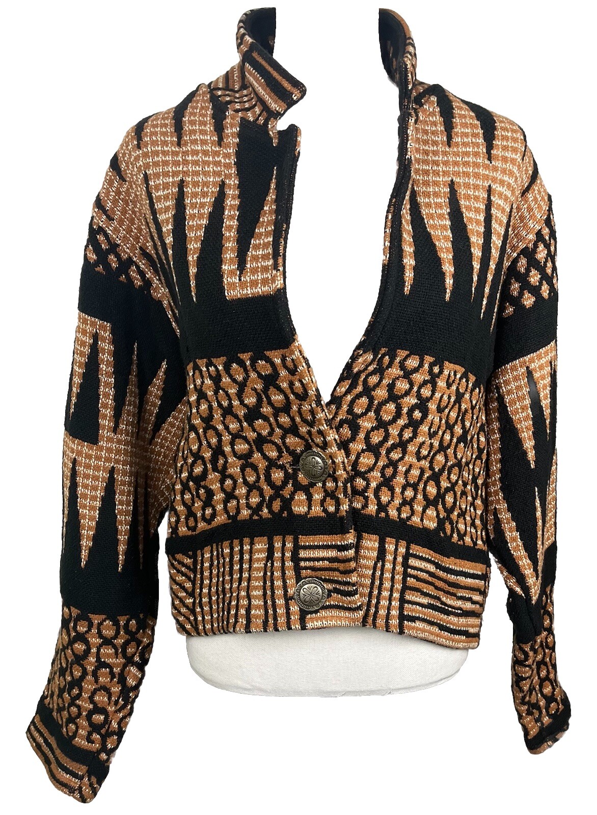 Giacca arazzo pony dipinto vintage made in USA Southwestern donna taglia unica