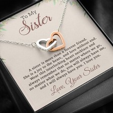 To My Sister Necklace, Brother to Sister, Birthday gift For Sister from Brother