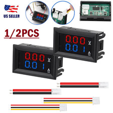 2 Led Digital Voltmeter Ammeter Dual Volt Amp Meter Voltage Gauge Dc 100v 10a