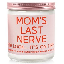 Moms Last Nerve Scented Candle, Funny Gift, Mom, Daughter Son, Birthday, Xmas