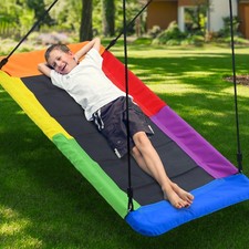 700lbs Giant 60'' Large Platform Tree Swing Saucer Swing with 2 Adjustable Ropes