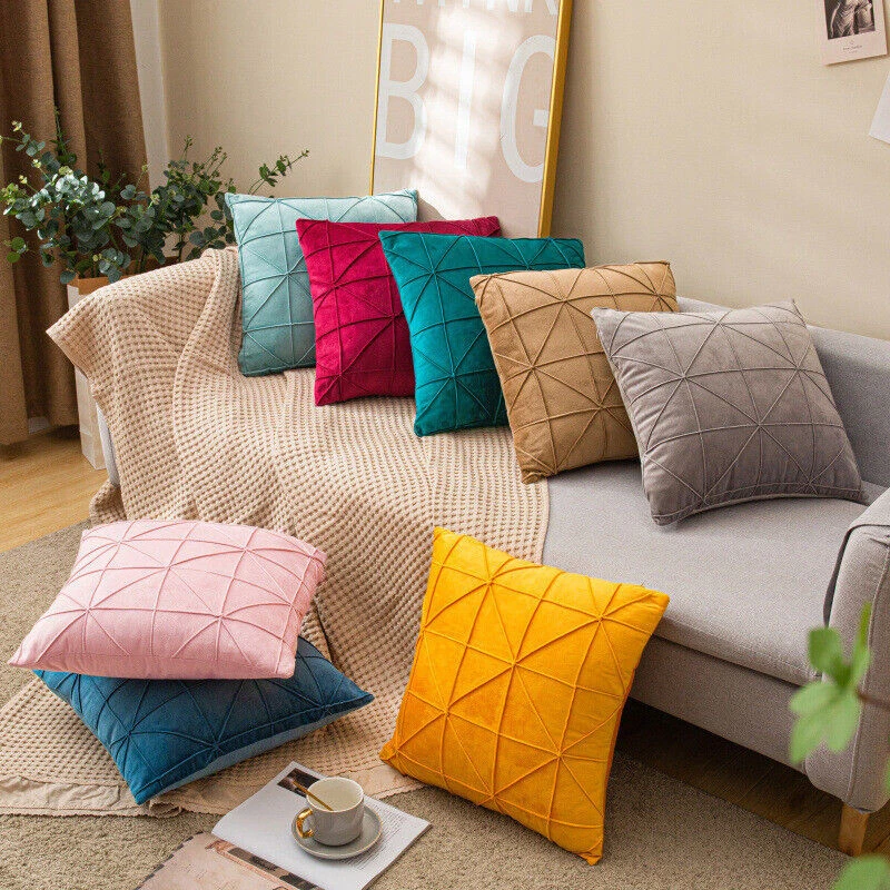 Soft Plush Pillow Cover for Home Office Chair Decor Creative Fabric Cushion Case - Image 2 of 4