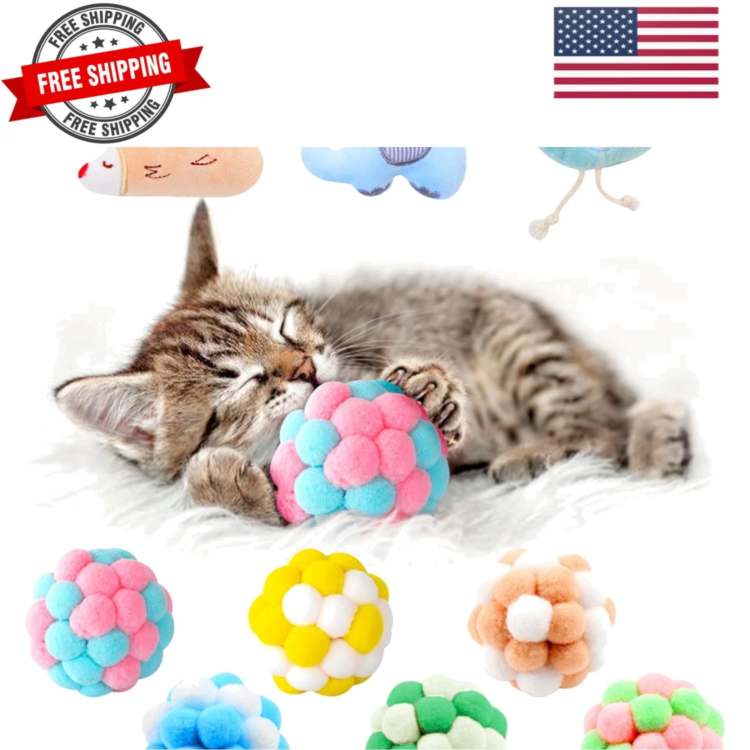 9 Pack Catnip Toys for Cats – Interactive Cat Toys for Indoor Cats & Kittens,...