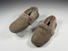 Skechers Slippers Women 10 Beige Team Toasty Memory Foam Cozy Faux Fur NWOB