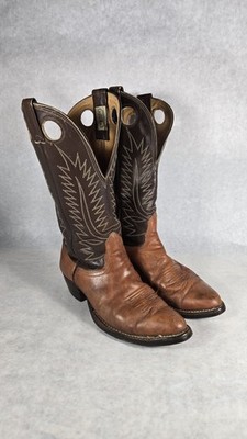 Nocona Cowboy Western Boots Dark Coffee Brown Skin FREE SHIPPING- Vintage Lizard Leather Cowboy Boots With  main image 4