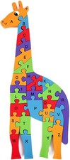 LovesTown Wooden Alphabet Puzzle for Kids, Learning Toy, Giraffe Montessori ABC