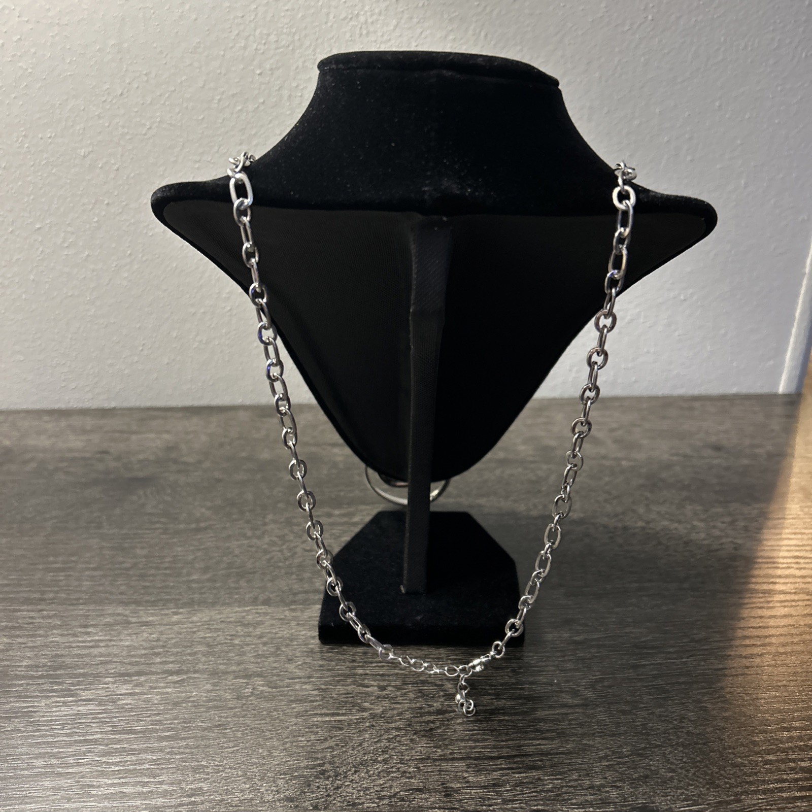 Triple Circle Loop Statement Silver Bold Necklace… - image 2