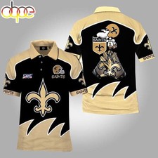 New Orleans Football Team Saintss 100 Polo Shirt