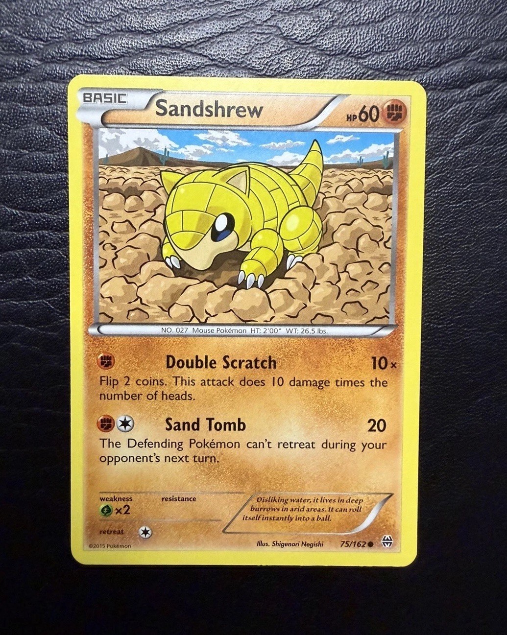 Pokemon Sandshrew BREAKthrough BKT #75/162 Common LP