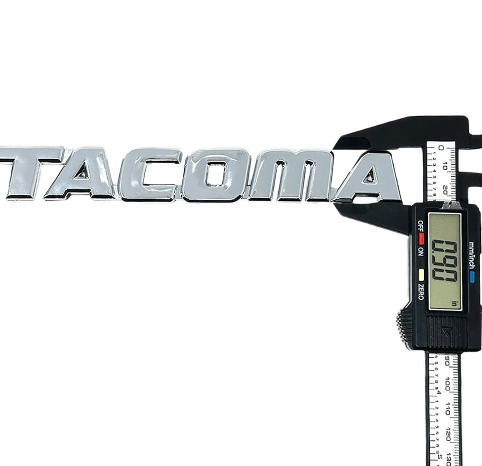 Toyota Tacoma Emblems Badge Logo Letter Front Door (2 Pieces) - Premium Adhesive - Image 4 of 4