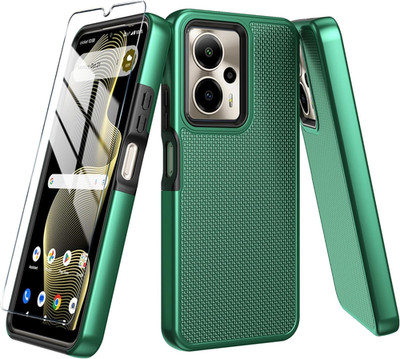 For Cricket Outlast 5G 2024/AT&T Motivate Pro 5G Case with Tempered Dark Green