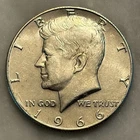 1966-P Kennedy Half Dollar - AU - About Uncirculated - 40% Silver