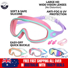 Kids Anti-Fog Swimming Goggles Pool Swim Adjustable Glasses Children Boys Girls