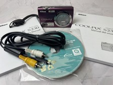 Nikon Coolpix S230 Metallic Plum Camera 10MP 3xZoom Digital No Battery or SD 