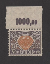 GERMANY INCOME TAX REVENUE STAMP, MNH, OG, VF/XF,  ESTATE FIND