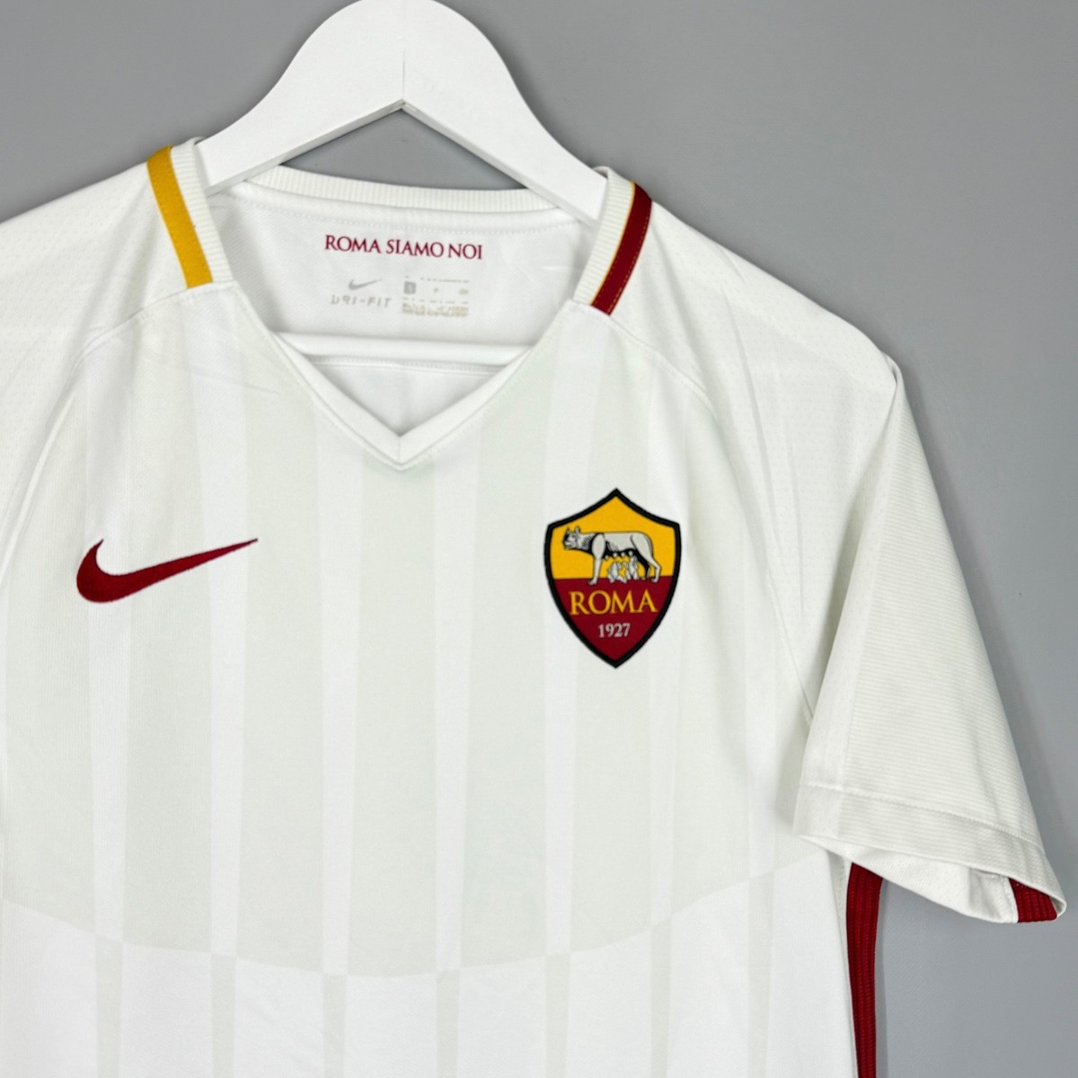 AS ROMA NIKE 2017/2018 FOOTBALL SOCCER AWAY JERSEY SIZE S #17