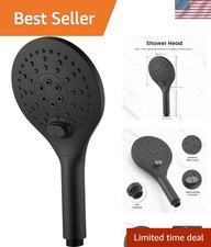 Transitional Round Handheld Shower Head - Detachable Matte Black Design 2.5 GPM