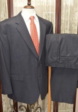 Jos A Bank Signature Gold 48 R dark gray 100 wool 1 vent business suit y1j1