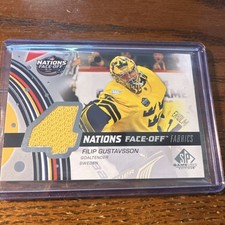 Upper Deck 4 Nations Face-Off Fabrics Filip Gustavsson Sweden #4N-FG