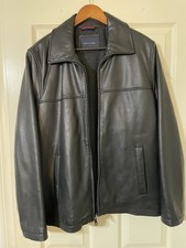 Tommy Hilfiger Men  s Genuine Leather Jacket Black M 15KI0001 150A2926