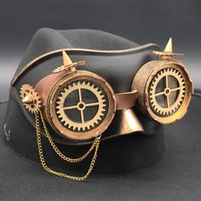 Steampunk Gear Spikes Eye mask Punk Glasses Cosplay Halloween Cat Masquerade