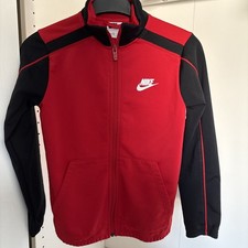 Nike Dri-fit Junior Size small boys Full Zip Track Top Red black 
