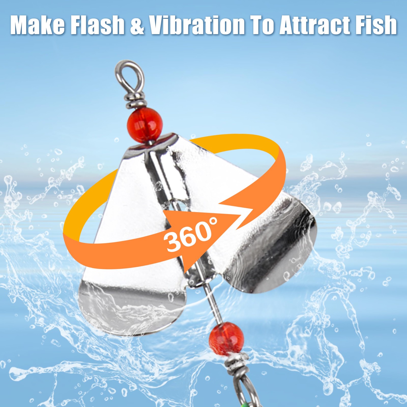 Spinnerbait Fishing Lures Kit Set, 6pcs Bass Fishing Buzzbait Multicolor Bass... - Image 4