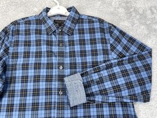 Banana Republic Shirt Mens Large Plaid Stretch Soft Wash Standard Fit