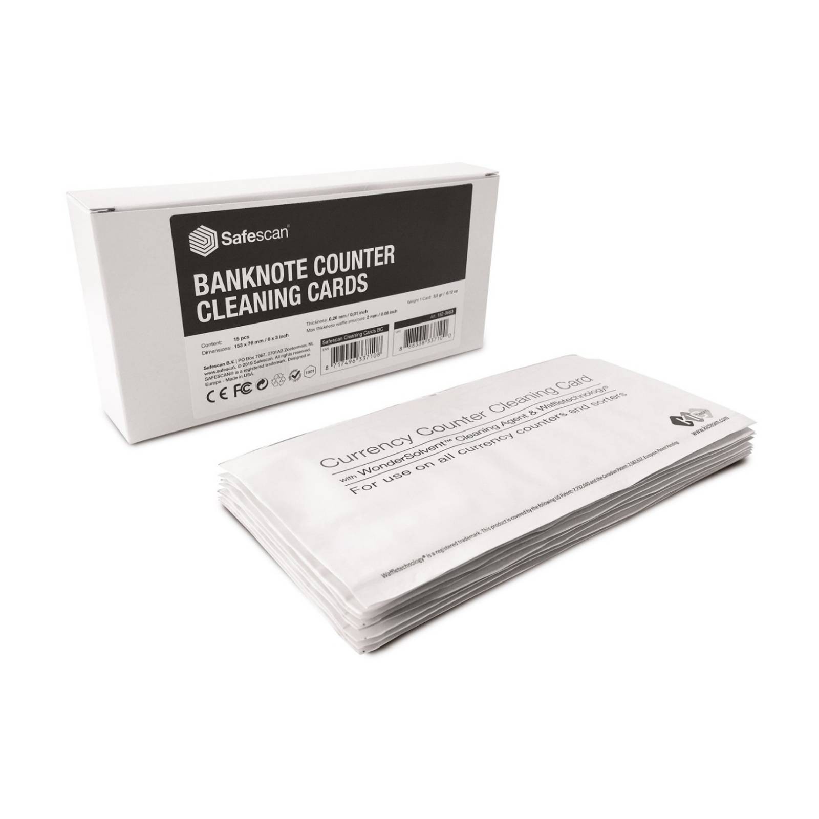 Safescan Cleaning Cards for Banknote Counters Pack of 15 (152-0663) - Image 3