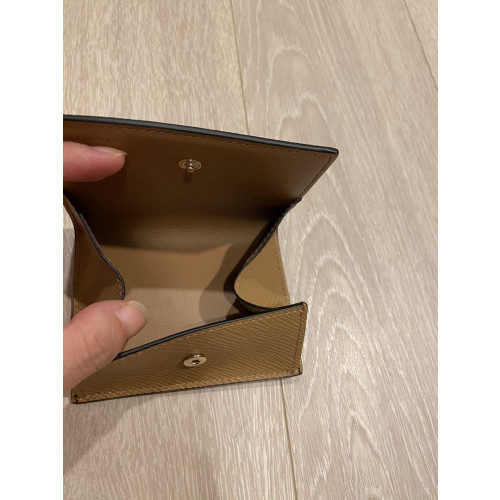 Smythson Panama Leather Coin Case with Box Rosewood Color EX Smythson Panama Leather Coin Case with Box Rosewood Color EX
