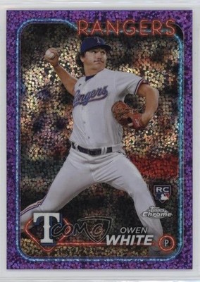 2024 Topps Chrome Purple Speckle Refractor /299 Owen White #211 Rookie RC gh4
