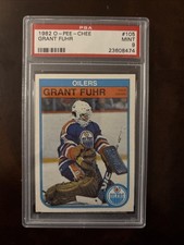 1982 O PEE CHEE #105 GRANT FUHR RC ROOKIE PSA 9 