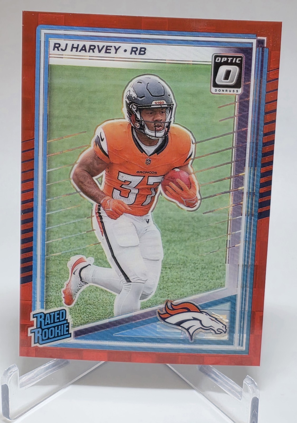 2025 Panini Donruss RJ Harvey Red Pandora Optic Preview Rated Rookie